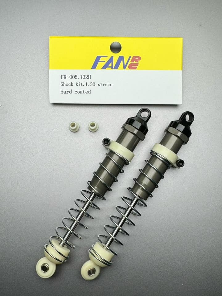 FR-005.132H FanRC Shock Kit, 1.32 Stroke, Hard Coated Fits RC10 - Foto 1 di 1