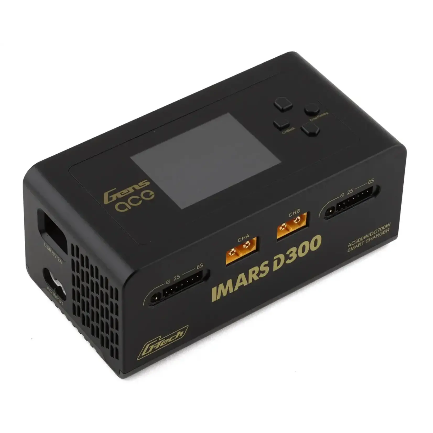 Gens Ace GEA300WD300-UB Gens Ace Imars D300 G-Tech Smart Dual AC/DC Charger (6S/16A) (Black) (AC-300W) (DC-350W x2)
