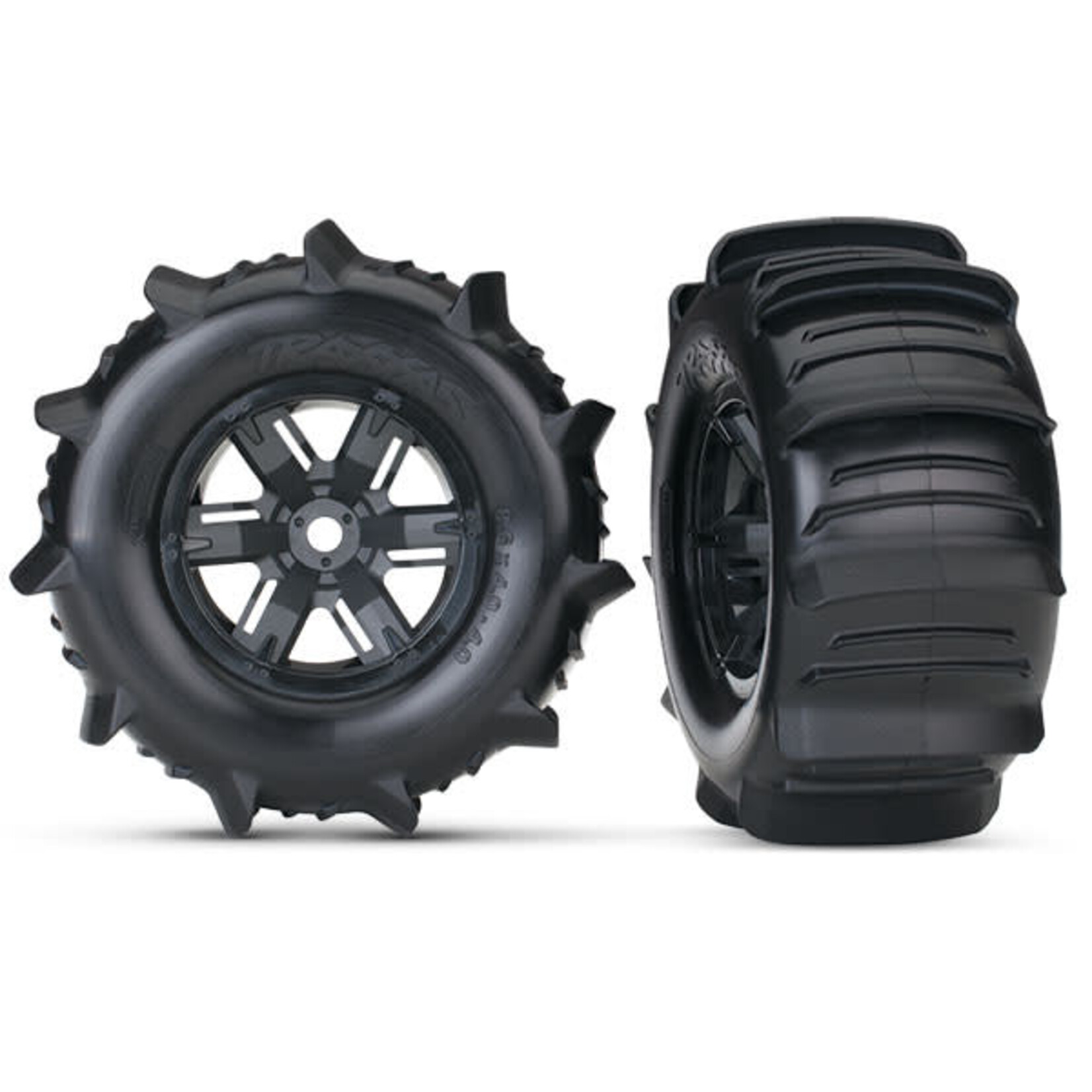 Traxxas TRA7773 Traxxas T&W X-Maxx Black Wheel/Paddle Tire