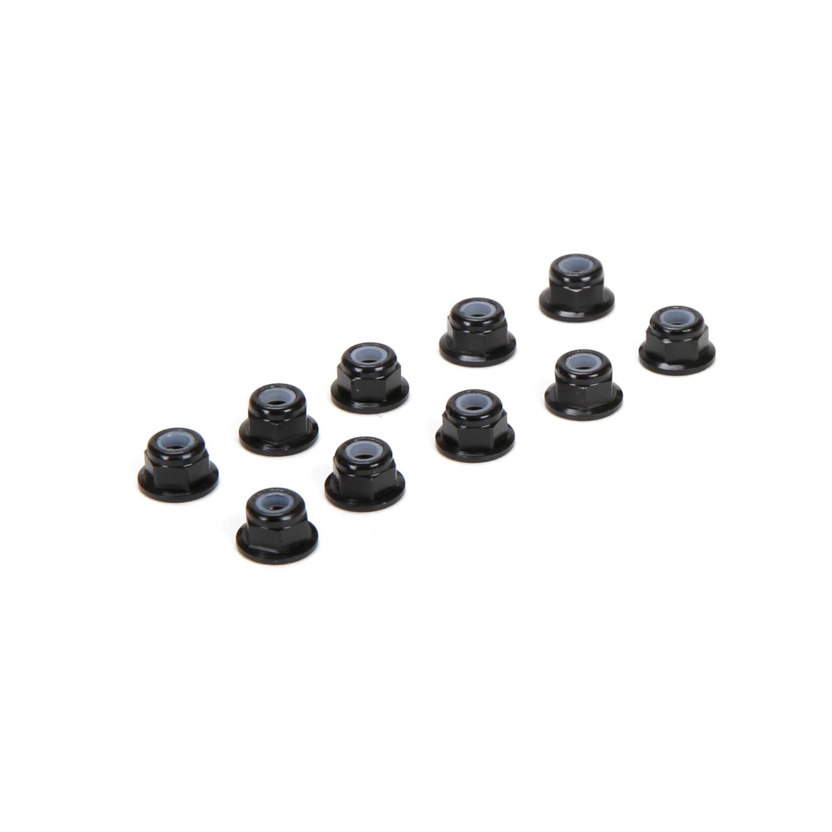 TLR TLR336005 TLR M3 Flanged Aluminum Lock Nuts, Black (10)
