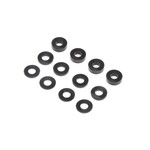 TLR TLR336007 TLR M3 Caster Block Aluminum Washer Set (Black) (4)