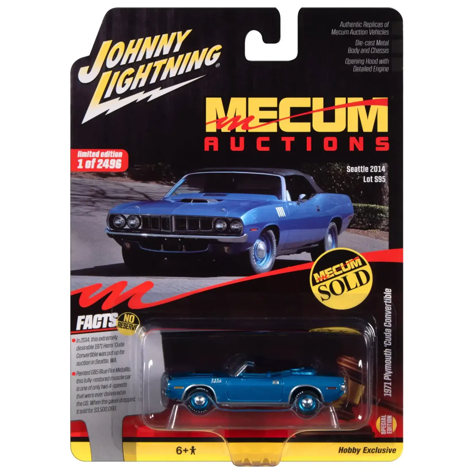 Johnny Lightning JLSP375 Johnny Lightning 1971 Plymouth Cuda Convertible Mecum