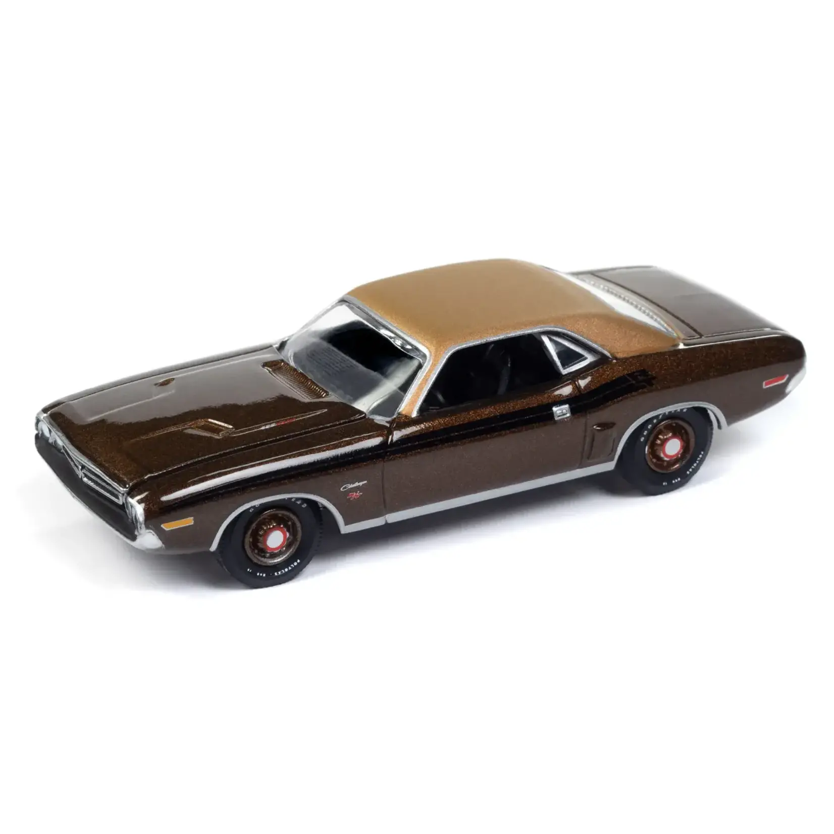 Auto World AWSP160 Auto World 1971 Dodge Challenger R/T (Dark Gold Metallic w/Gold Vinyl Roof) Mecum