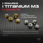 R1 R1900017 R1 Wurks Titanium M3 Locknuts (Titanium Nitride Coated) (4)