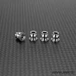 R1 R1-900009-1 R1 Wurks Titanium Lower Shock Pivot Balls (Natural Finish)