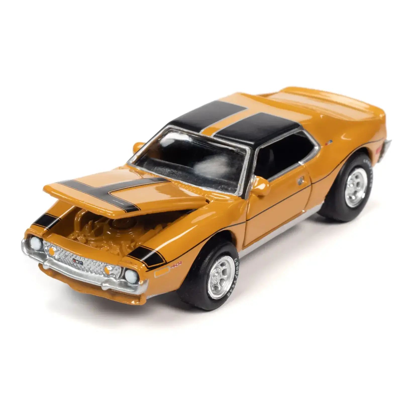 Johnny Lightning JLSP152B Johnny Lightning 1971 AMC Javelin AMX (Mustard Yellow w/Black Hood Stripe