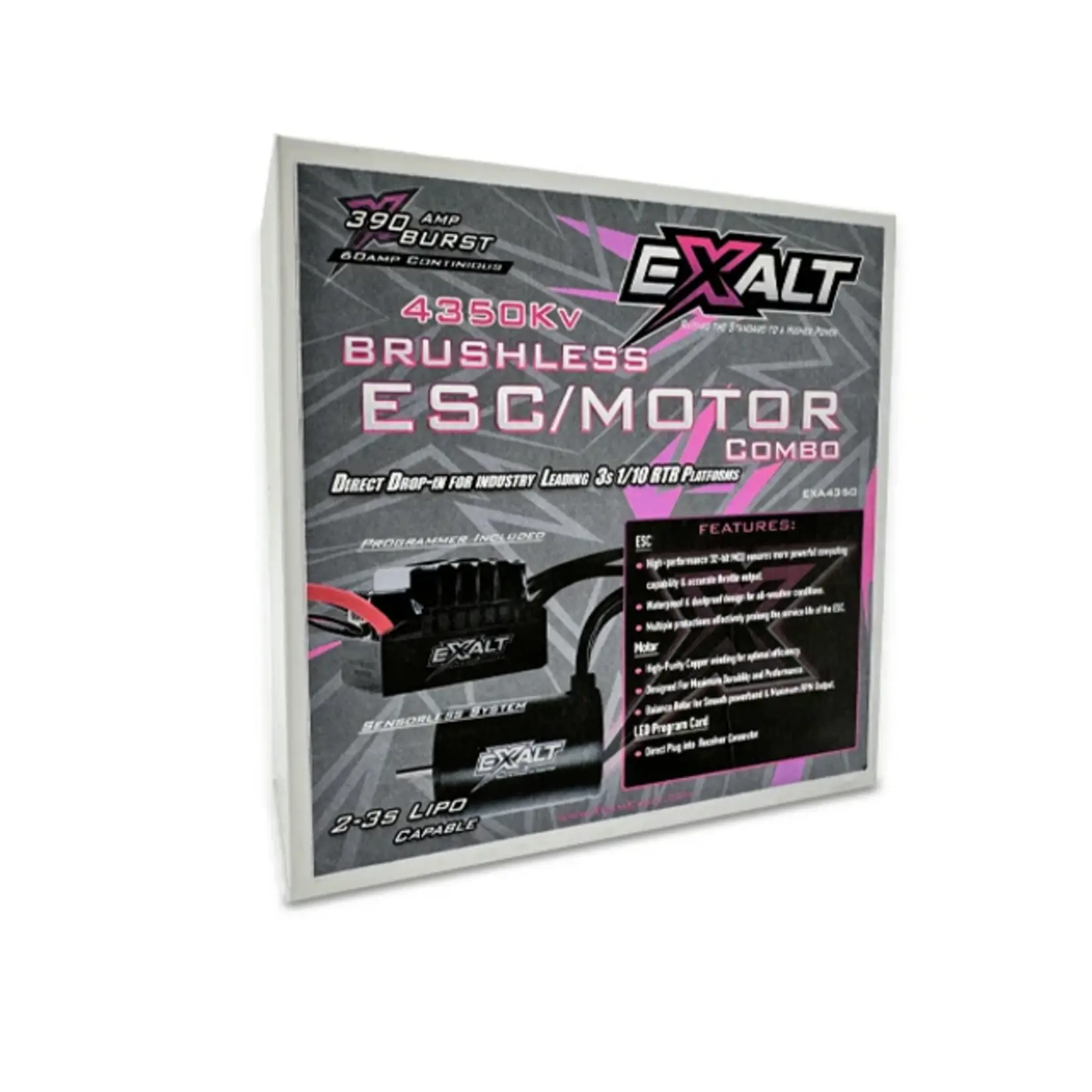 Team Exalt EXA4350 Exalt 1/10th Sensorless Brushless ESC/Motor Combo (4350kV)