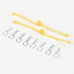 DuBro DUB2247 DuBro Body Klip Retainers w/Body Clips (Yellow)