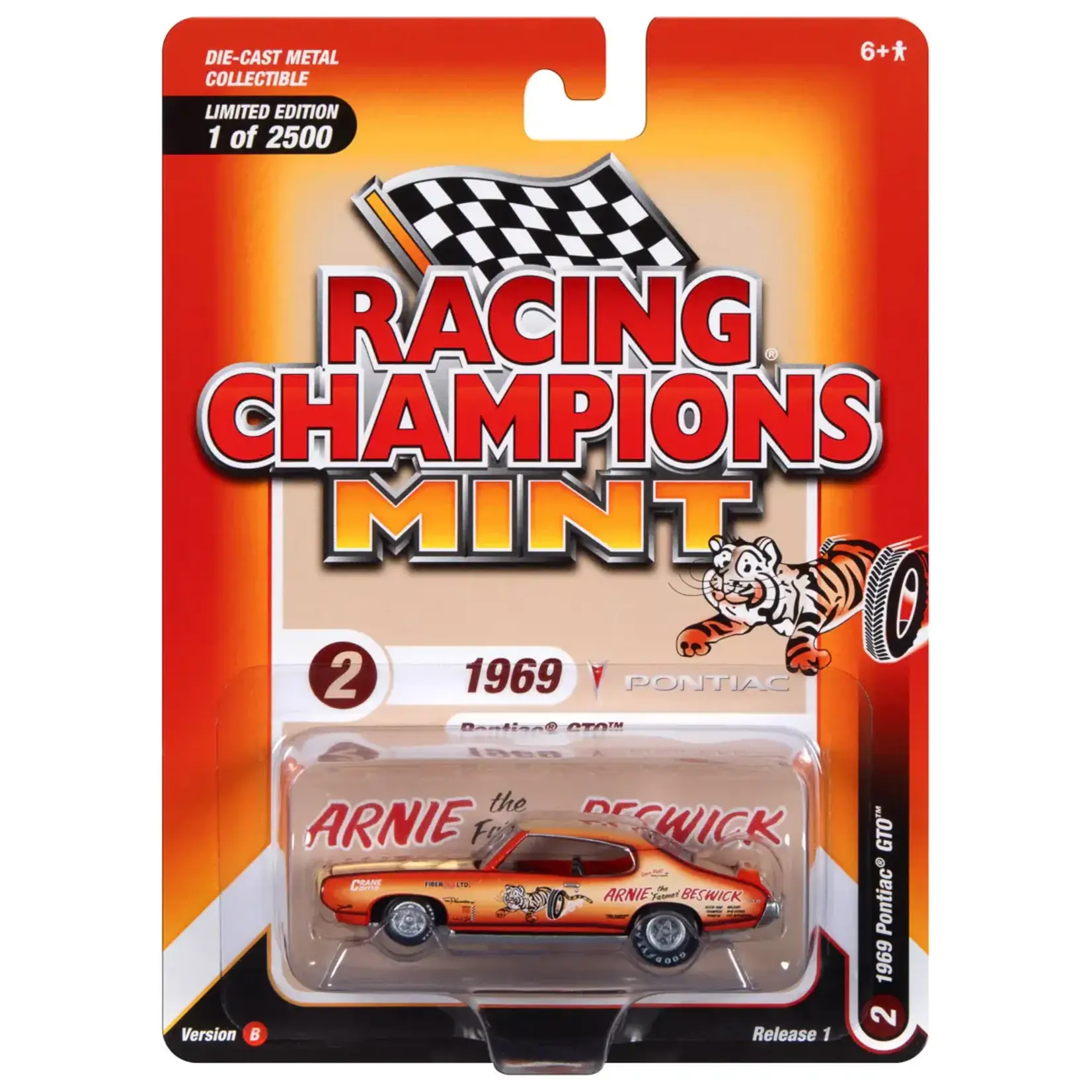 Racing Champions RCSP029B Racing Champions 1969 Pontiac GTO (Orange-Cream Fade)