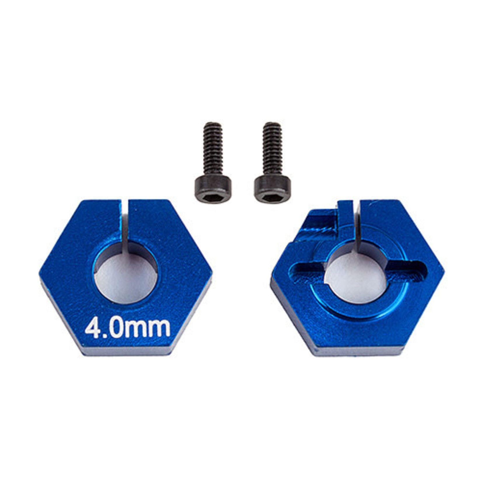 Team Associated ASC91862 Associated RC10 B6.2 4.0mm Clamping Wheel Hex (Blue) (2)