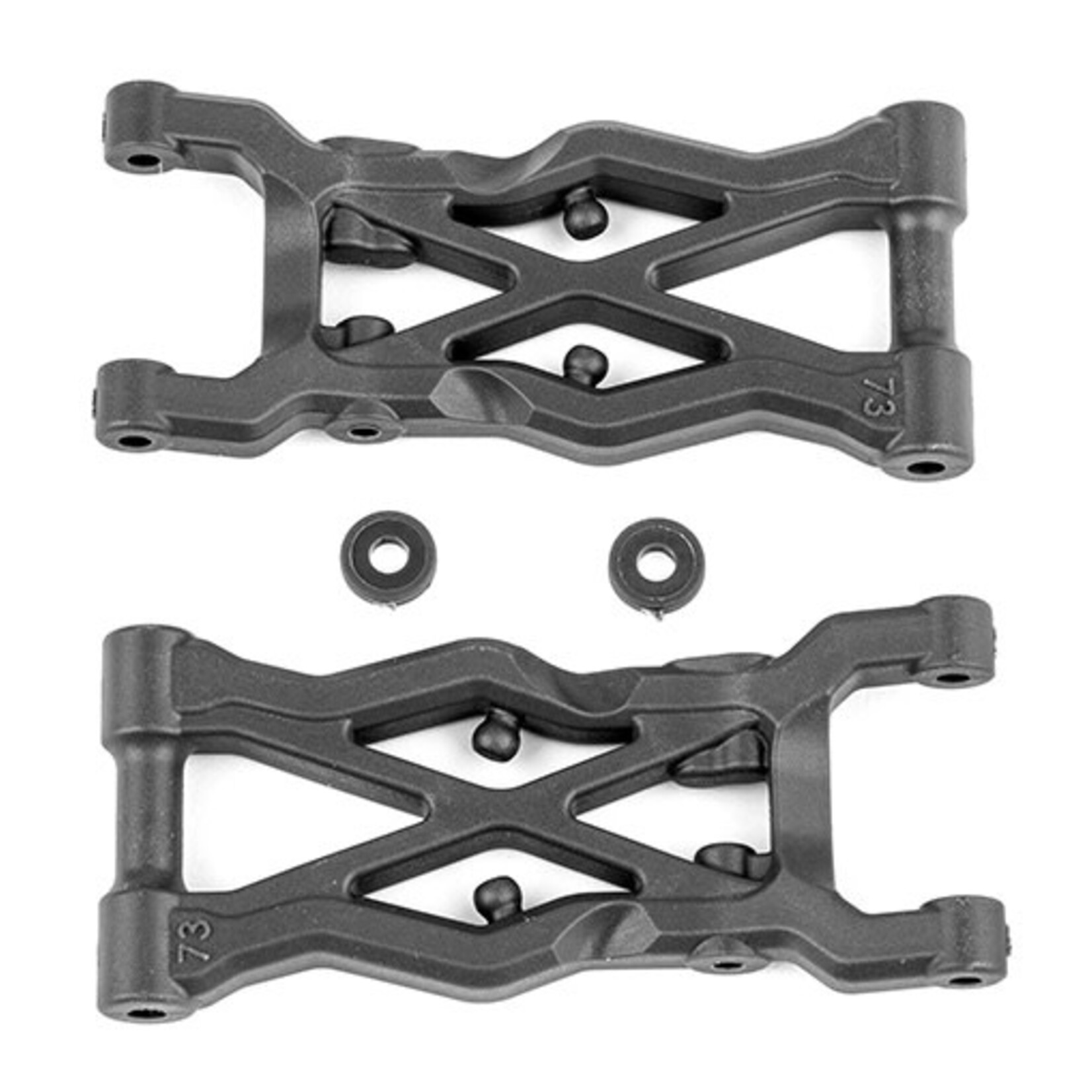 Team Associated ASC91873 Associated RC10B6.2 FT Carbon 73mm Rear Suspension Arms