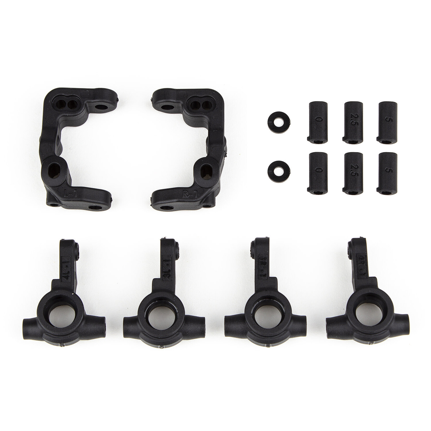 Team Associated ASC91901 Associated RC10B6.4 -1mm Scrub Caster & Steering Blocks