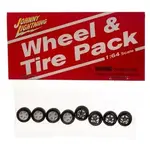 Johnny Lightning SCM058 Johnny Lightning Wheel and Tire Pack #6 (8 Tires-8 Wheels) For 1:64 Scale Diecast