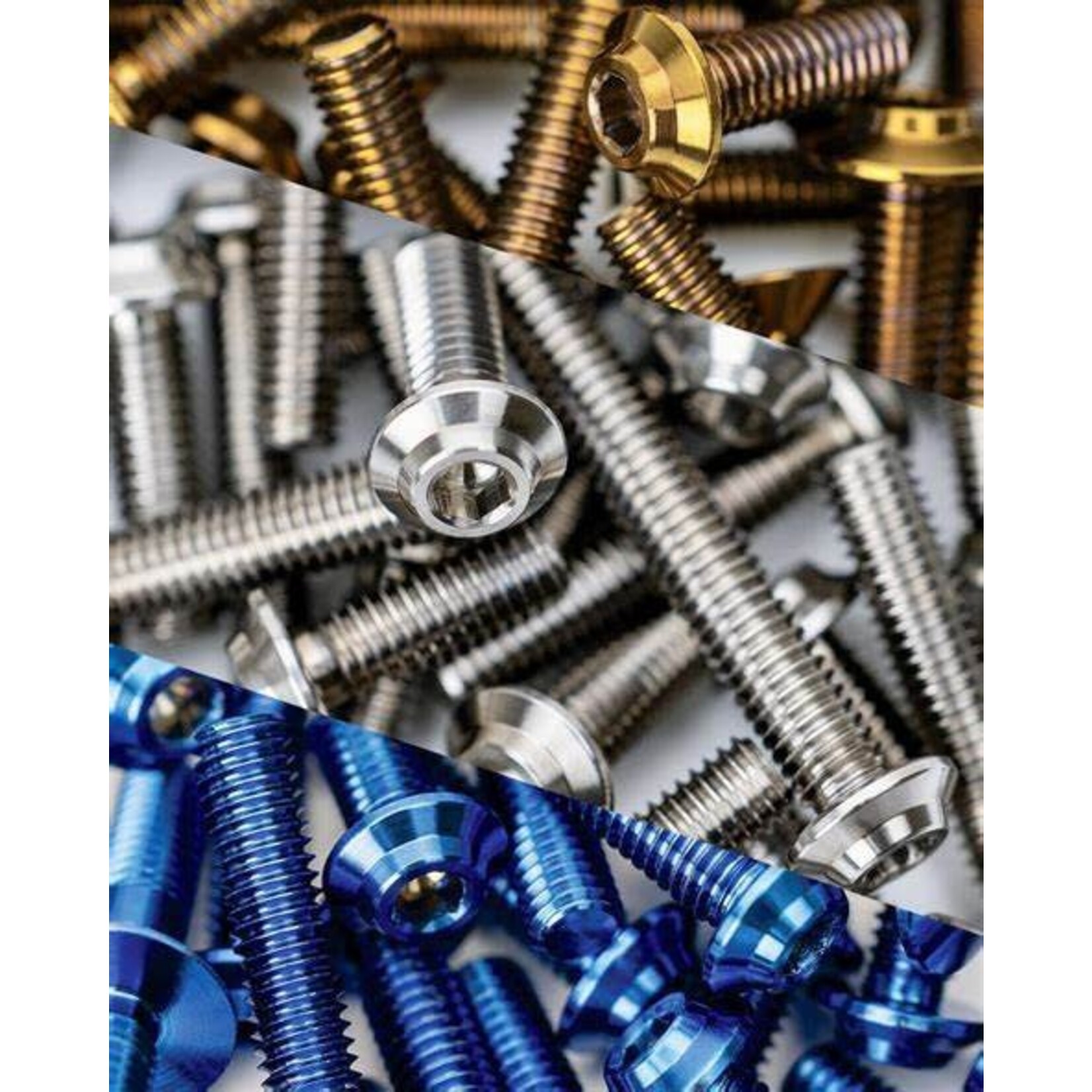 1UP 1UP710015-BLUE 1UP Racing Associated SC6.4 Pro Duty Upper Titanium Screw Set- Blue