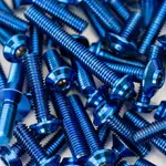 1UP 1UP710116 1up Racing Pro Duty Titanium Upper Screw Set - AE RC10B7- Blue