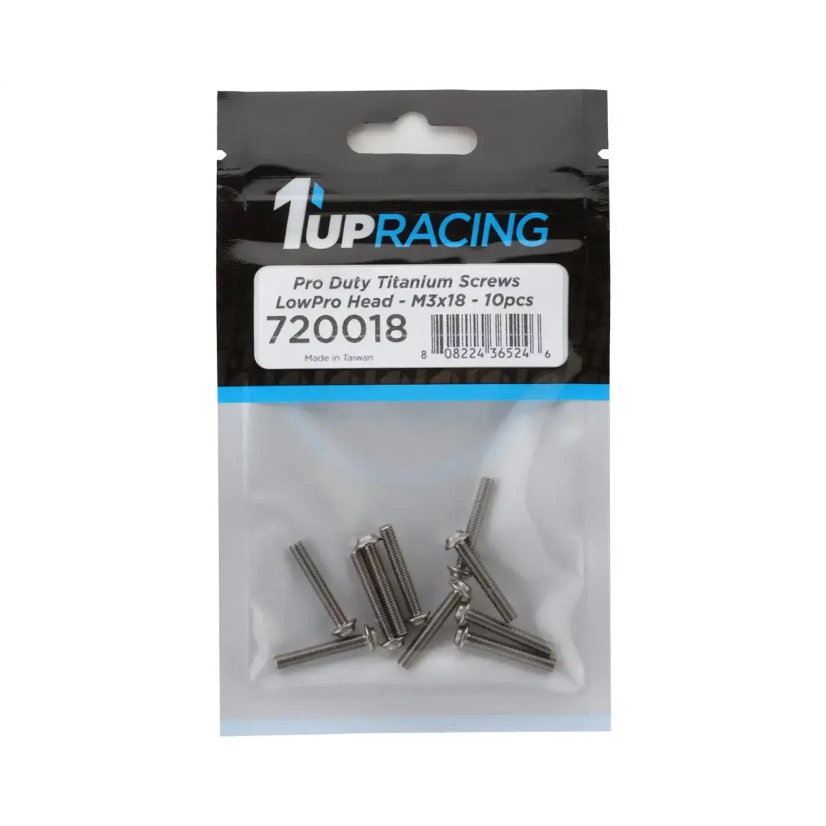 1UP 1UP720018 1Up Racing Pro Duty Titanium Screws - LowPro Head - M3x18 - 10pcs