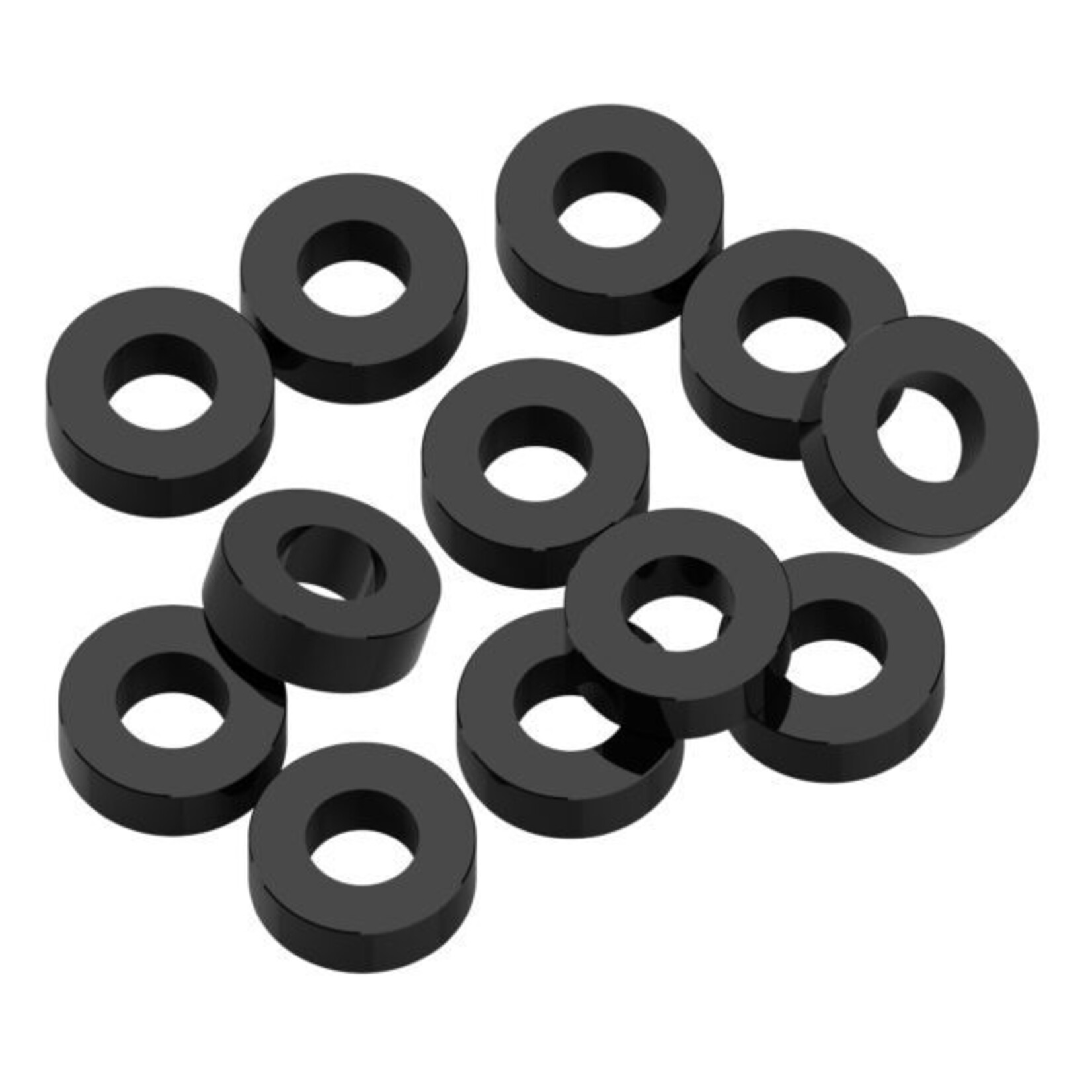1UP 1UP80304 1Up Racing 3x6x2mm Precision Aluminum Shims - Black - 12pcs