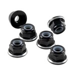 1UP 1UP80508 1Up Racing 7075 Aluminum M3 Flanged Locknuts - Black Shine - 6pcs