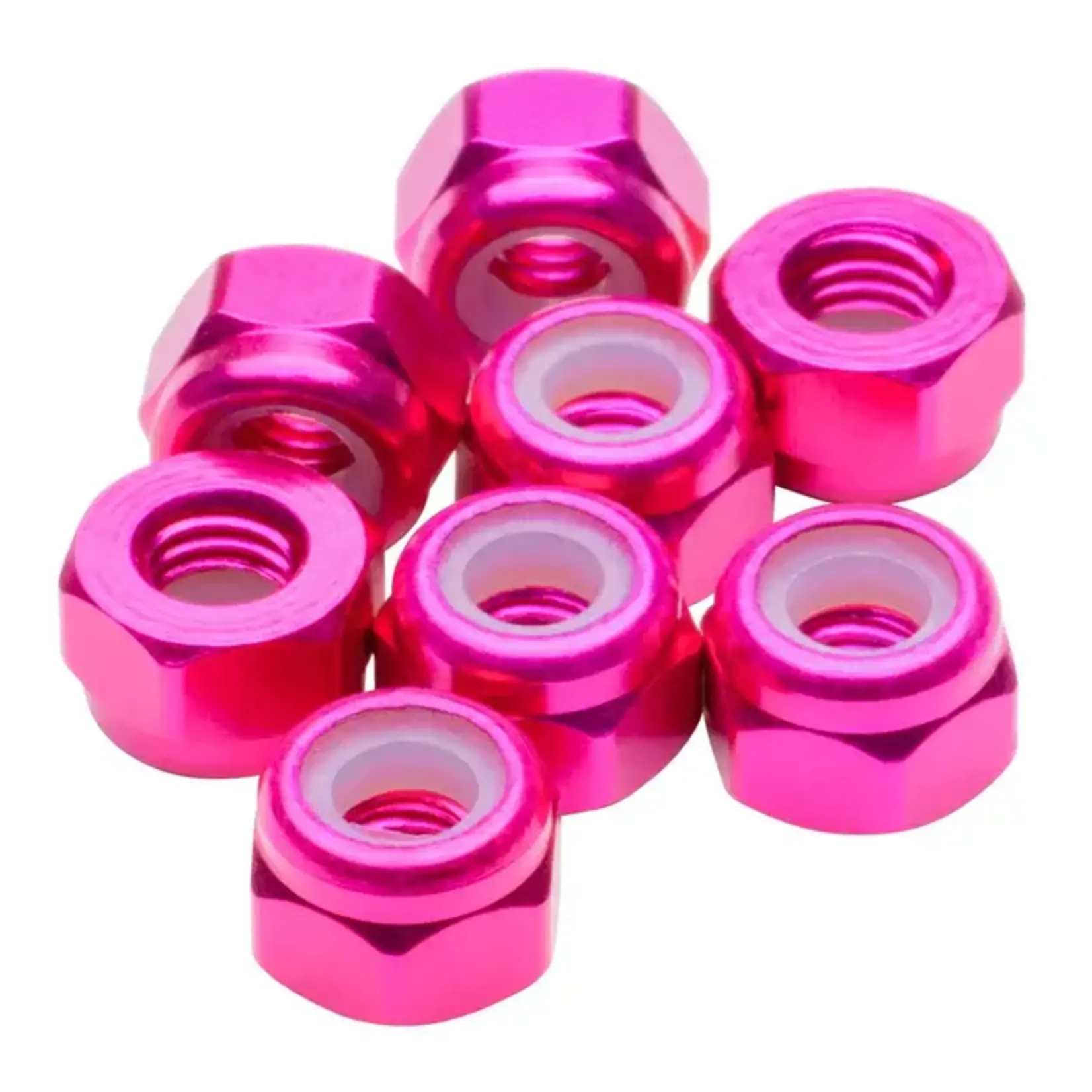 1UP 1UP80545 1Up Racing M3 Aluminum Locknuts - Pink - 8pcs