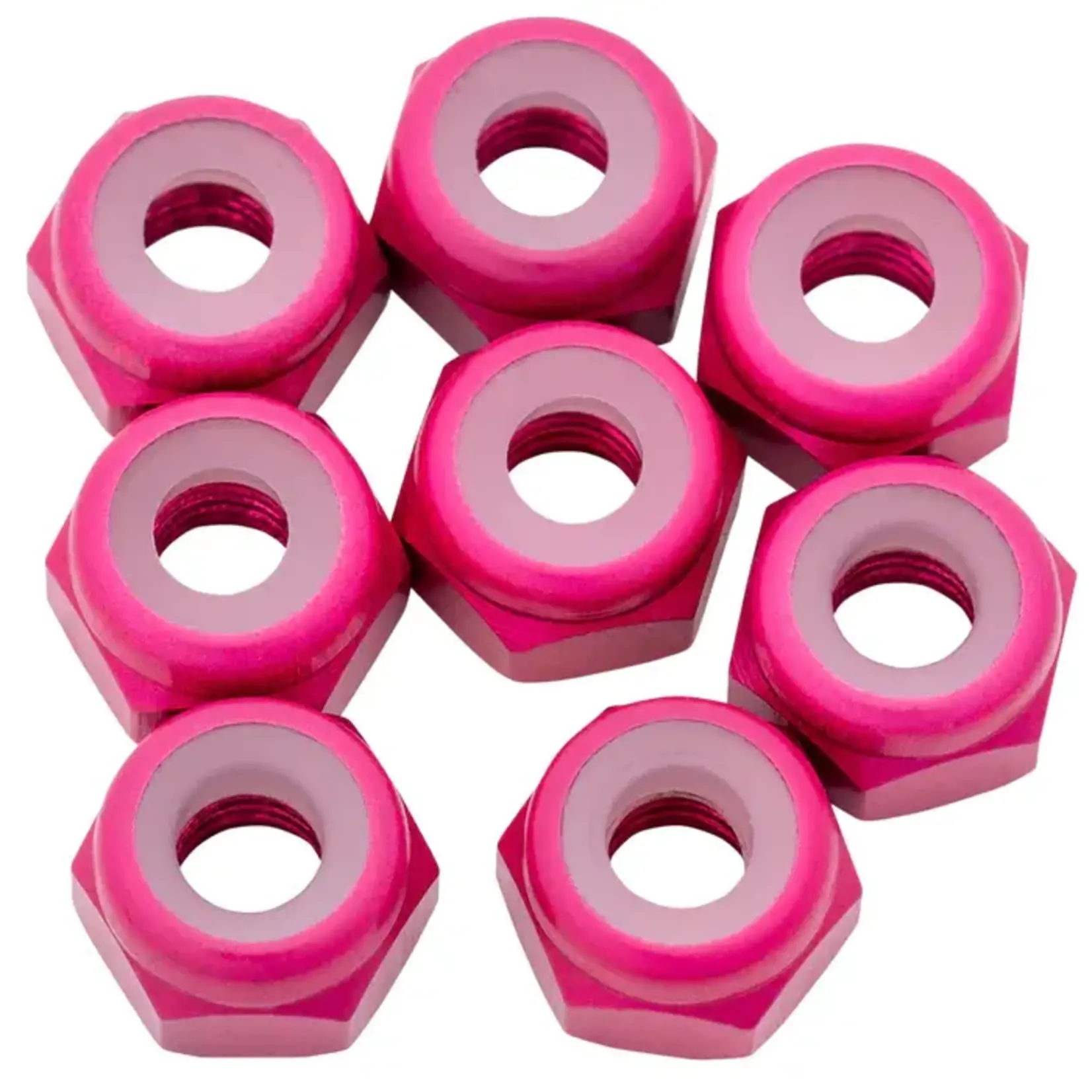 1UP 1UP870402 1Up Racing 7075 Aluminum Locknuts - M3 - 8pcs - Hot Pink