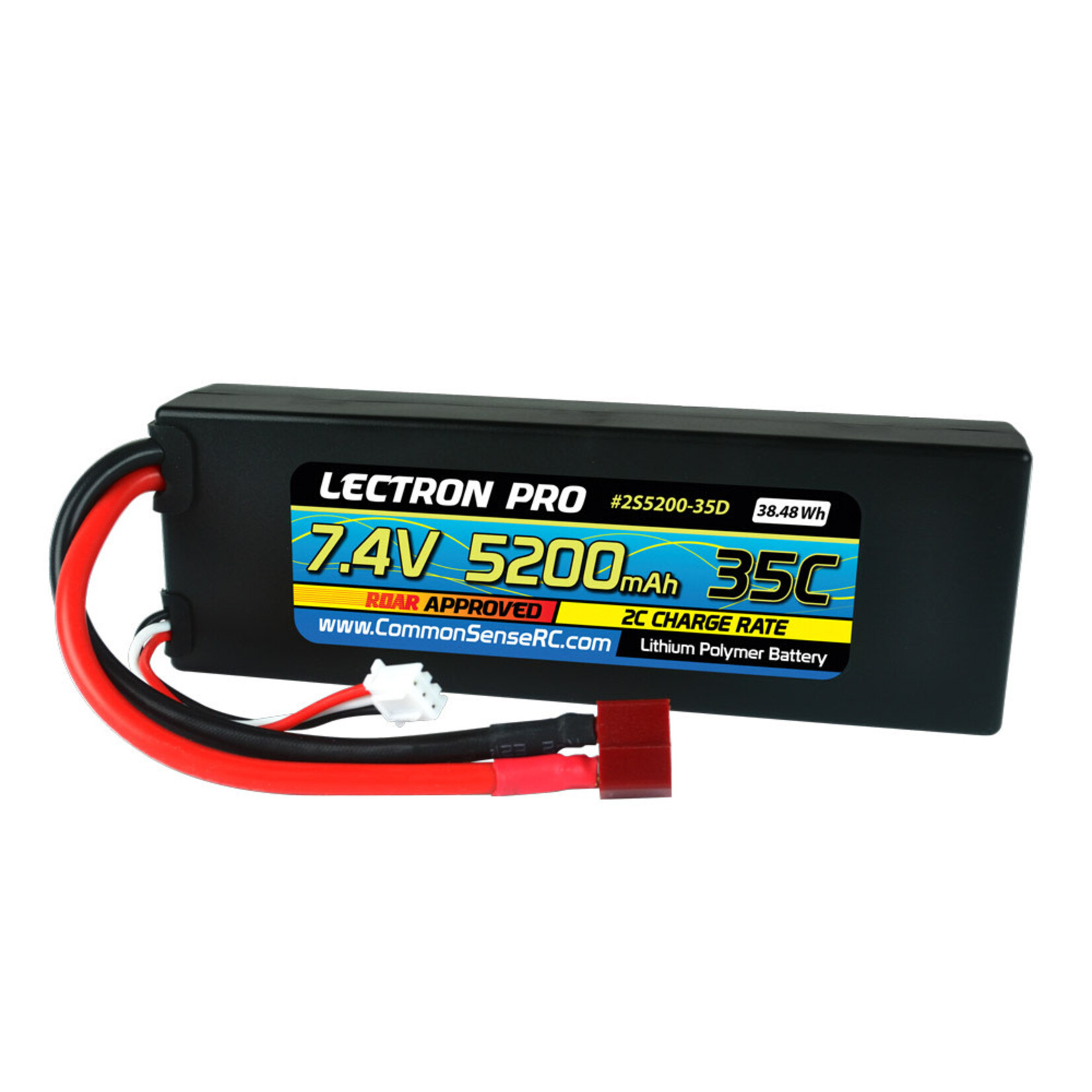 Lectron Pro 2S5200-35D Lectron Pro 7.4V 5200mAh 35C Deans