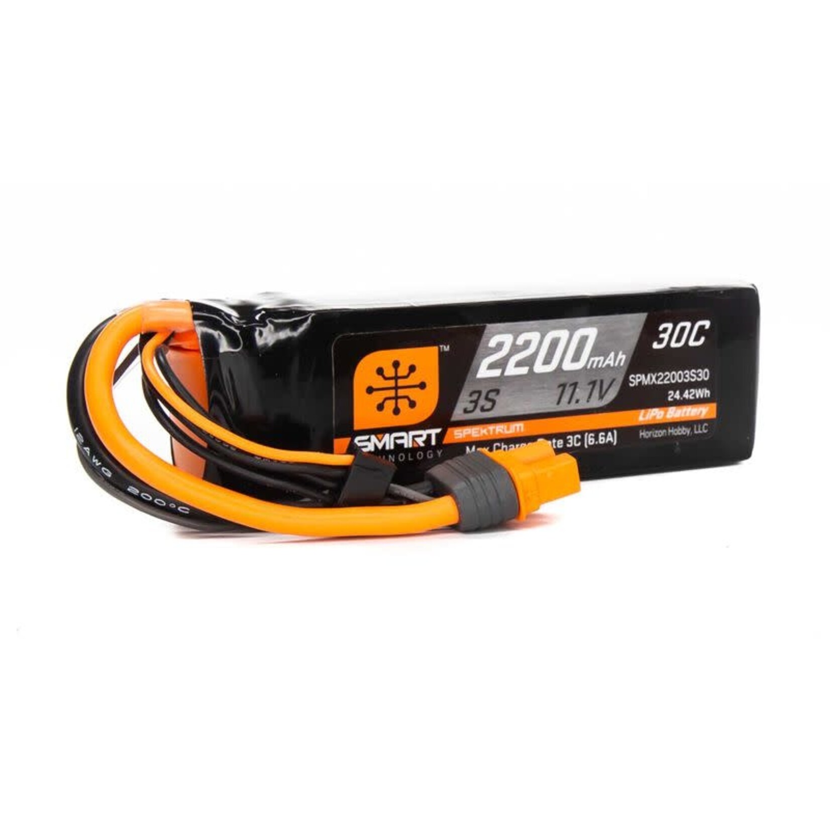 Spektrum SPMX22003S30 Spektrum 2200mAh 3S 11.1V Smart LiPo 30C; IC3