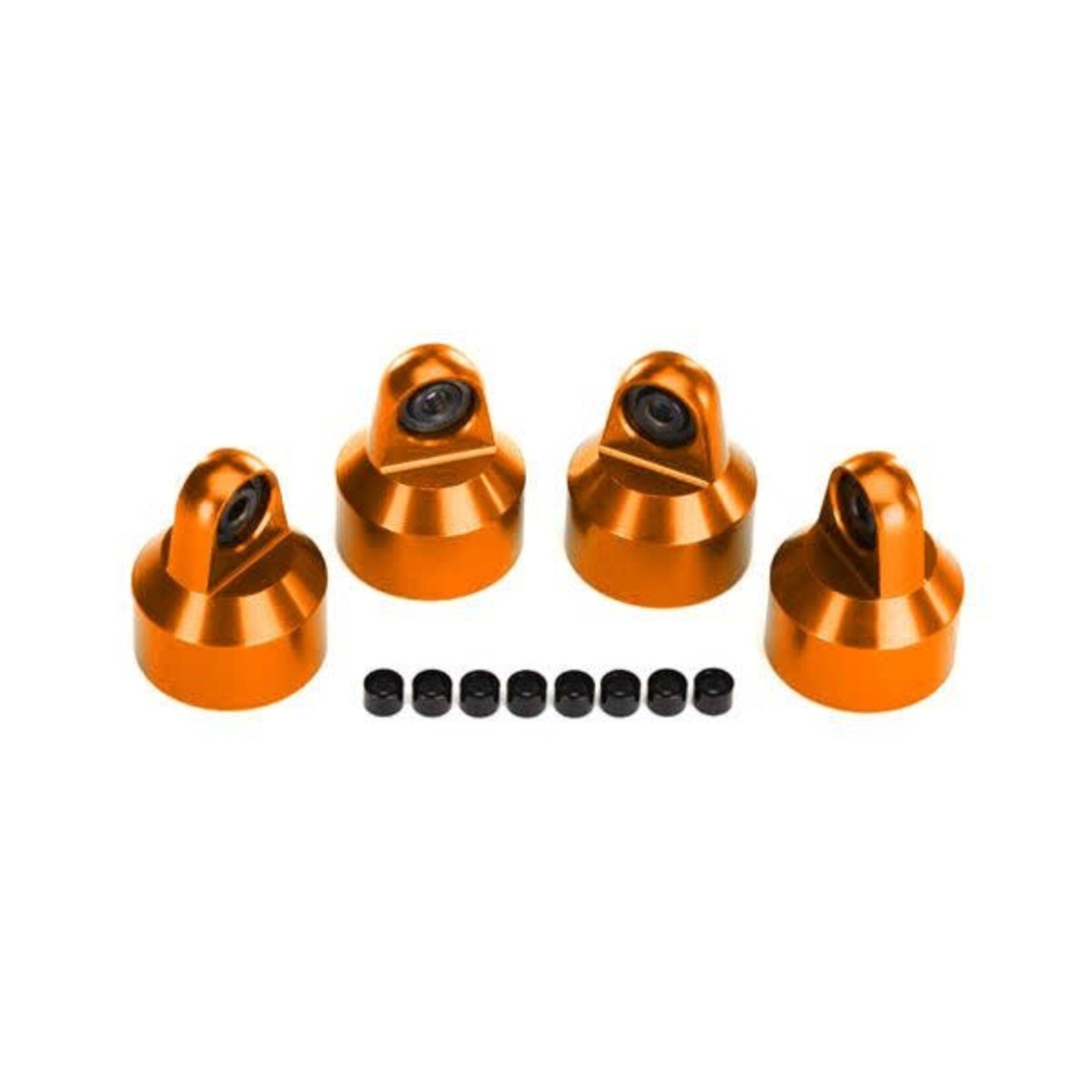 Traxxas TRA7764-ORNG Traxxas Shock caps, aluminum (orange-anodized), GTX shocks (4)/ spacers (8)