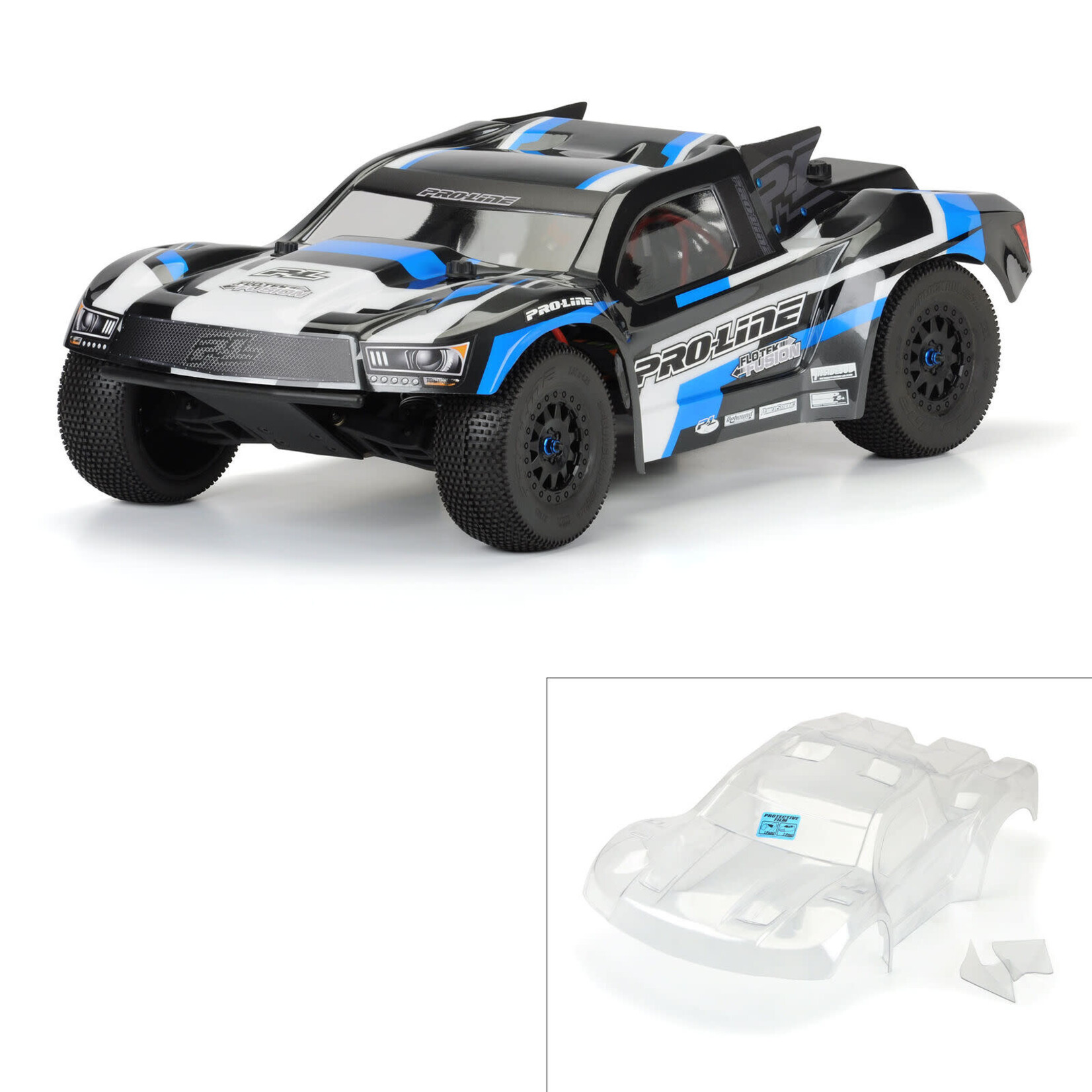 Pro-line Racing PRO345817 Pro-Line Pre-Cut Flo-Tek Fusion Clear Body: Short Course