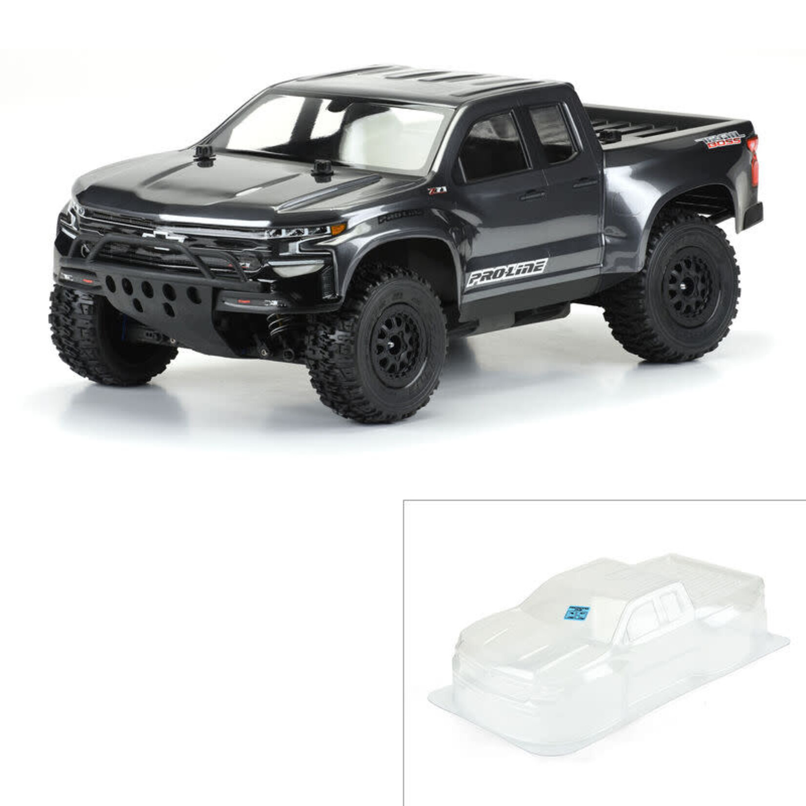 Pro-line Racing PRO351200 Pro-Line 2019 Chevy Silverado Z71 Trail Boss Short Course Body (Clear) Slash