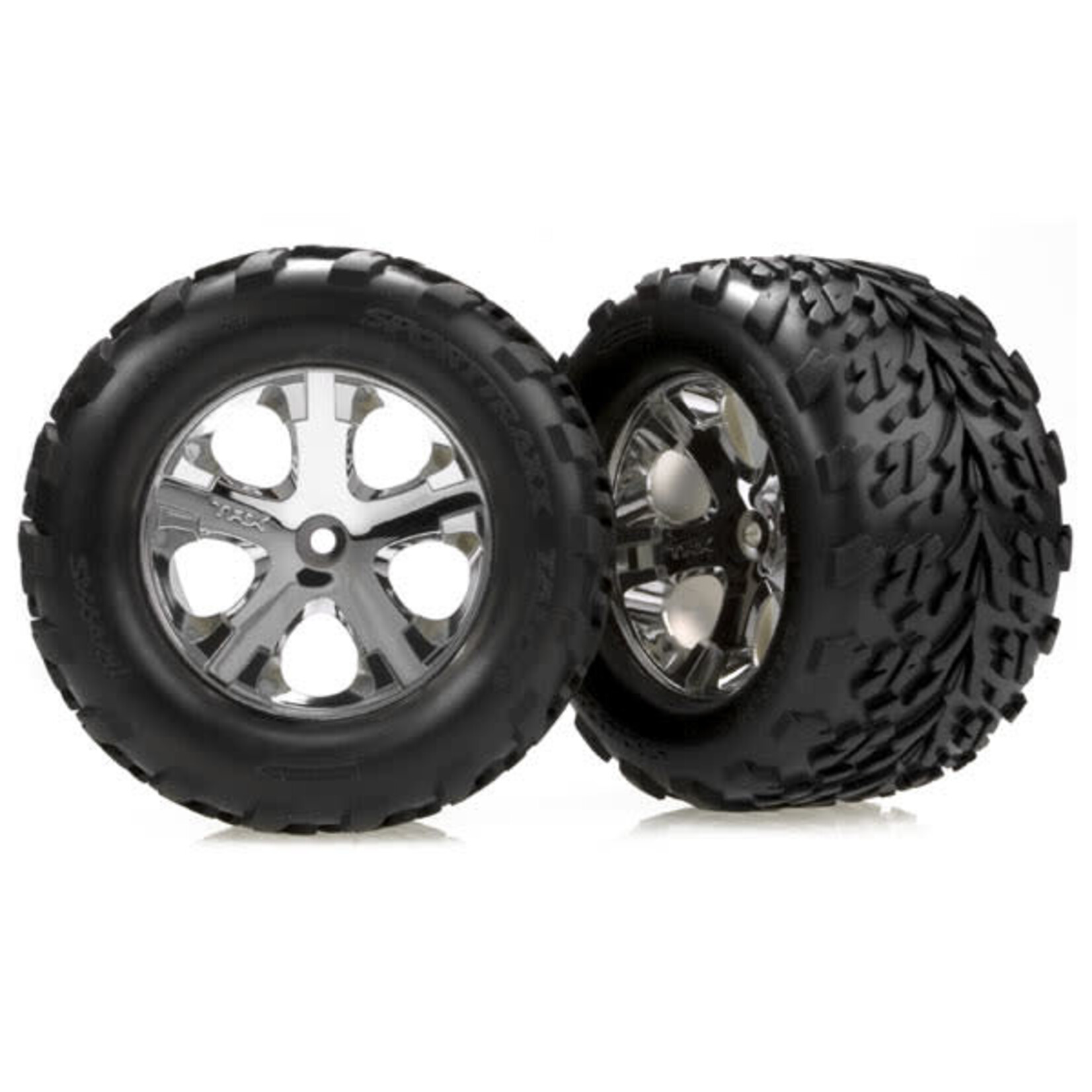 Traxxas TRA3668 Traxxas All-Star 2.8" Chrome Wheels & Talon Tires (2)