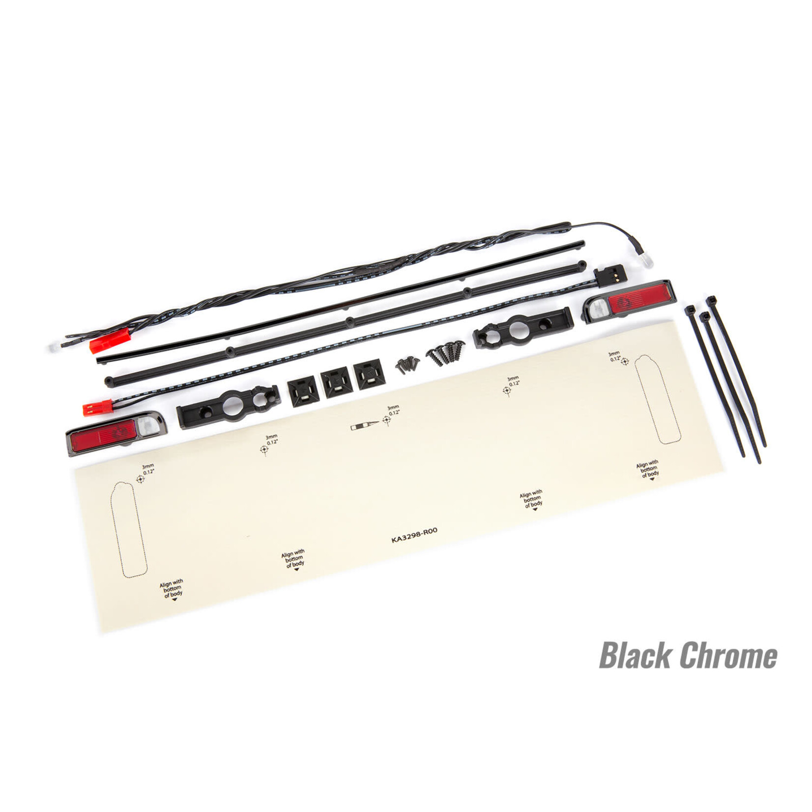 Traxxas TRA9497X Traxxas Drag Slash Red LED Tail Lights w/ Blk Chrome Trim
