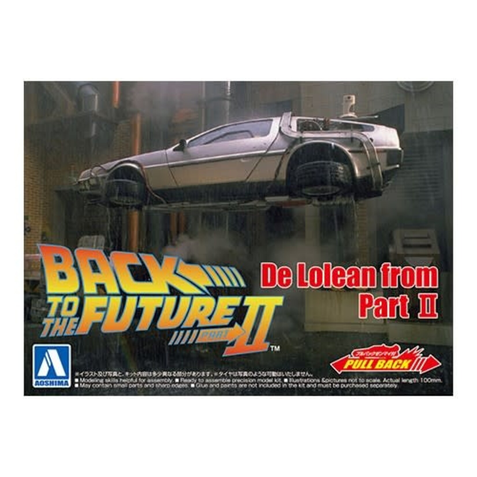 Aoshima AOS-05476 Aoshima Back To The Future 1/43 Pullback DELOREAN from PART 2