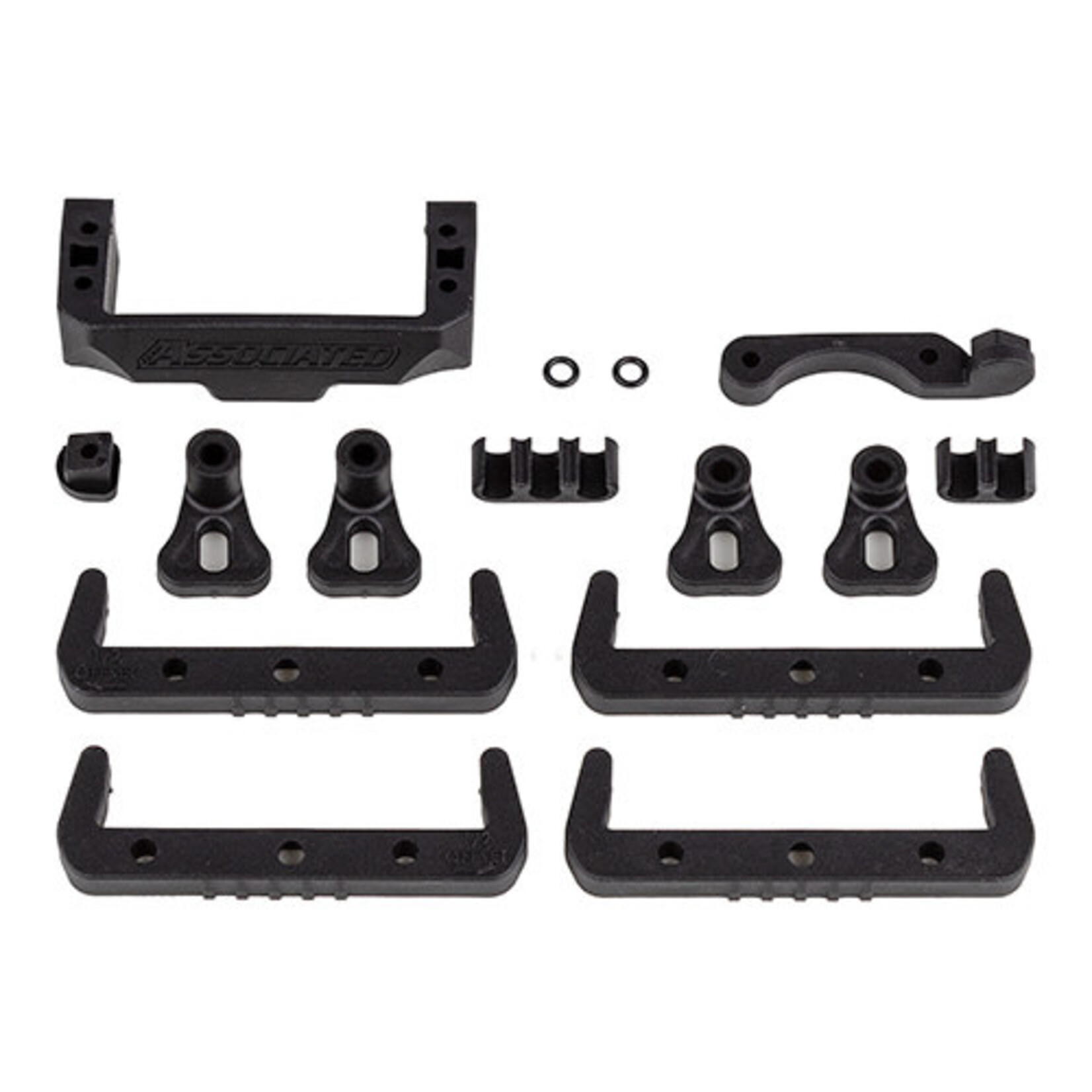 Team Associated ASC92418 Associated RC10B7 Battery Mount, Fan Mount, Servo Mount