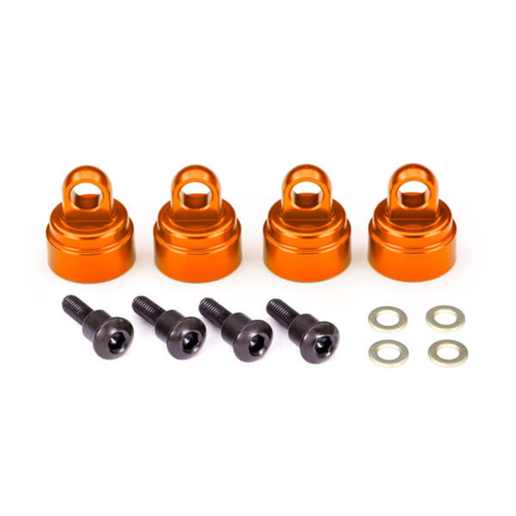 Traxxas TRA3767T Traxxas Orange Aluminum Shock Caps (4)