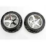 Traxxas TRA3773 Traxxas All-Star 2.8" Chrome Wheels & Anaconda Tires (2)