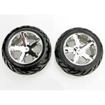 Traxxas TRA3773 Traxxas All-Star 2.8" Chrome Wheels & Anaconda Tires (2)