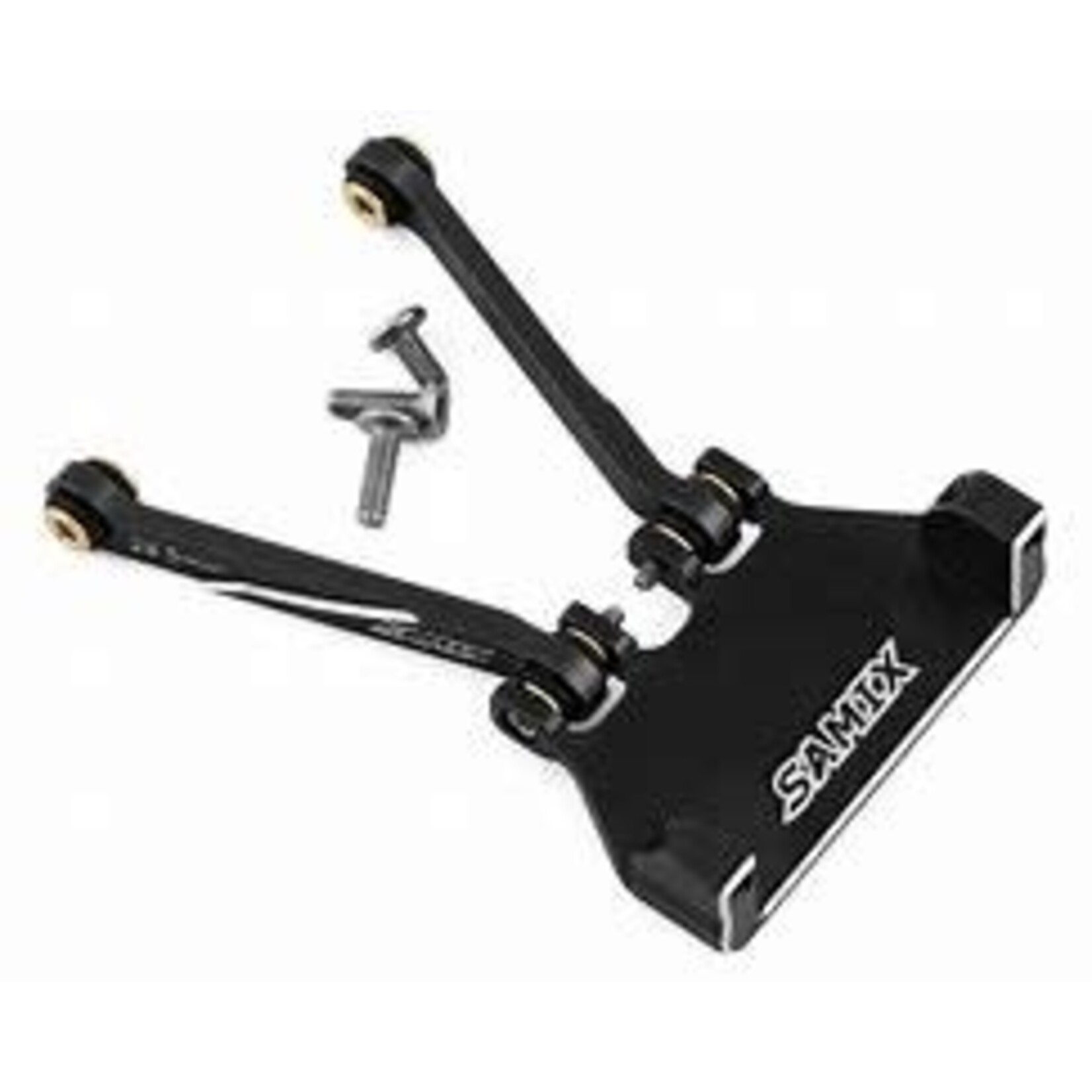 Samix SAMSCX24-6668E-39-BK Samix SCX24 Aluminum 4-Link Servo Mount w/39mm Links (Black) (EcoPower/Emax)