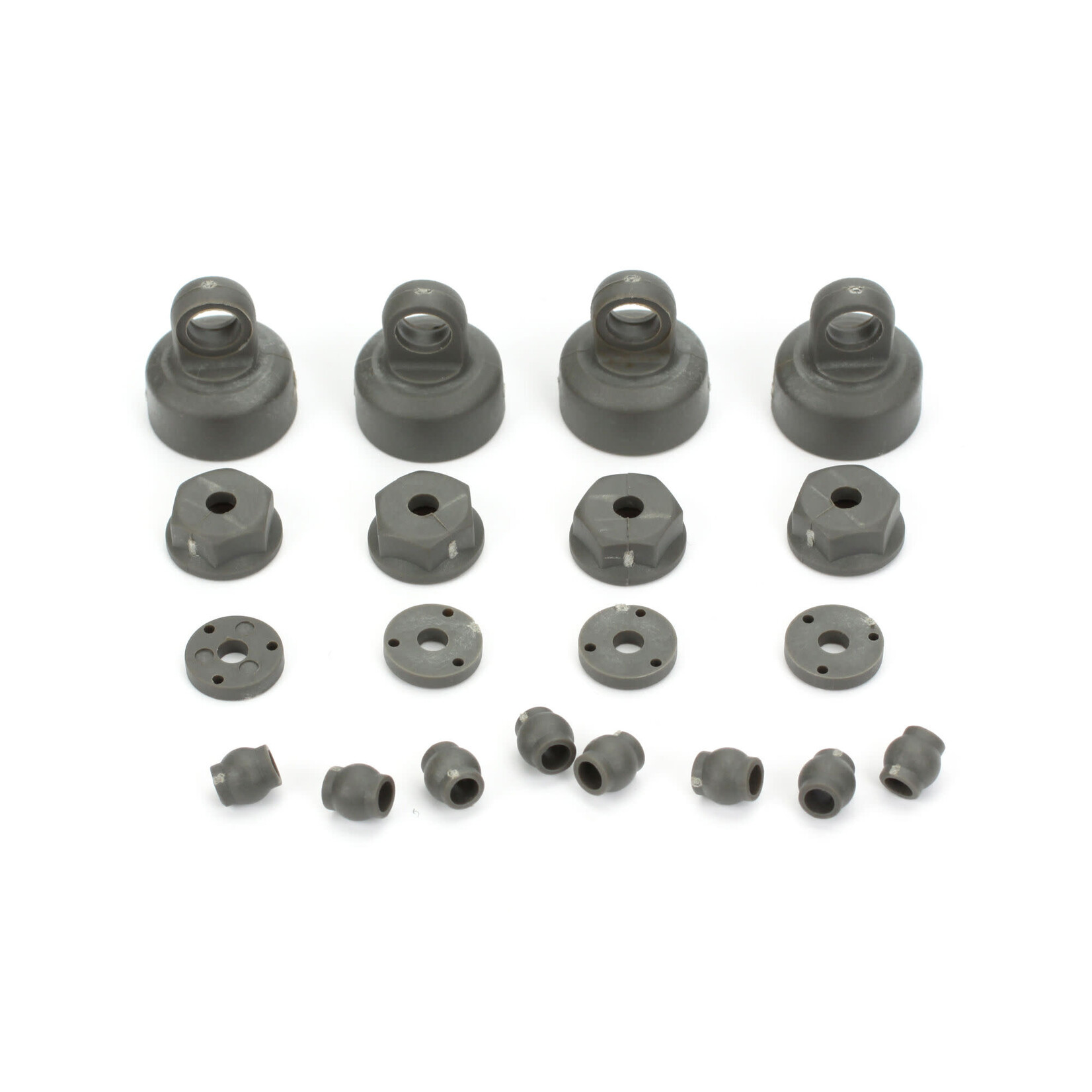 ECX ECX1037 **ECX Shock Cap, Piston, Pivot Ball Set: All ECX 1/10 2WD