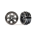 Traxxas TRA9770-BLKCR Traxxas TRX4M 1.0" Black Chrome Wheels (2)