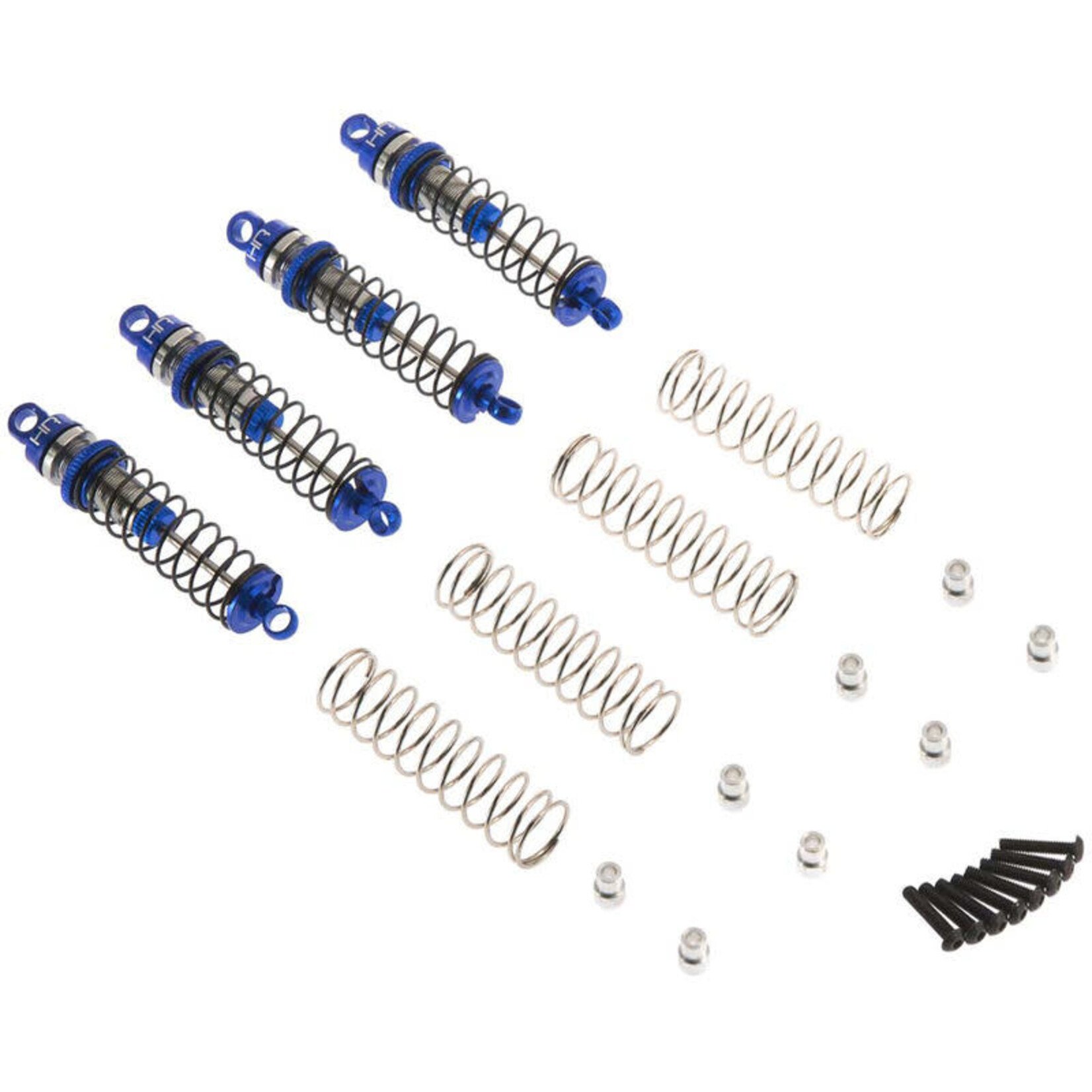 Hot Racing HRALTN56DP06 Hot Racing Traxxas 1/16 Threaded Aluminum Shocks (Blue)