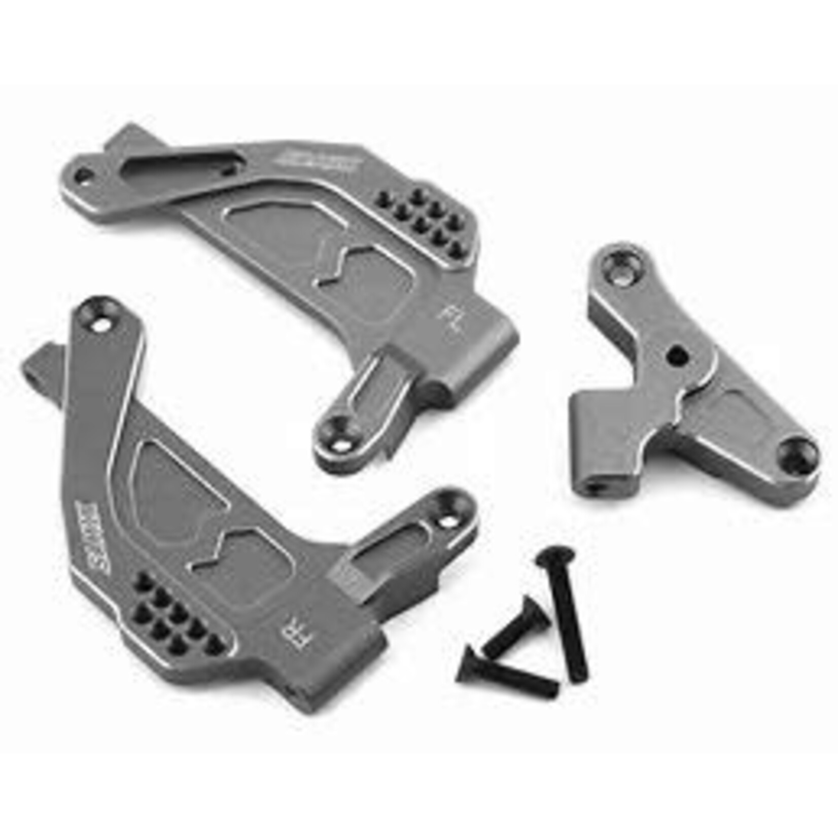 Samix SAMSCX3-6023-GM Samix SCX10 III Aluminum Front Shock Plate (2) (Grey)