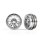 Traxxas TRA9768-SATIN Traxxas TRX-4M 1.0" Satin Chrome Wheels (2)