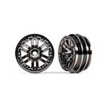 Traxxas TRA9768-BLKCR Traxxas TRX-4M 1.0" Black Chrome Wheels (2)