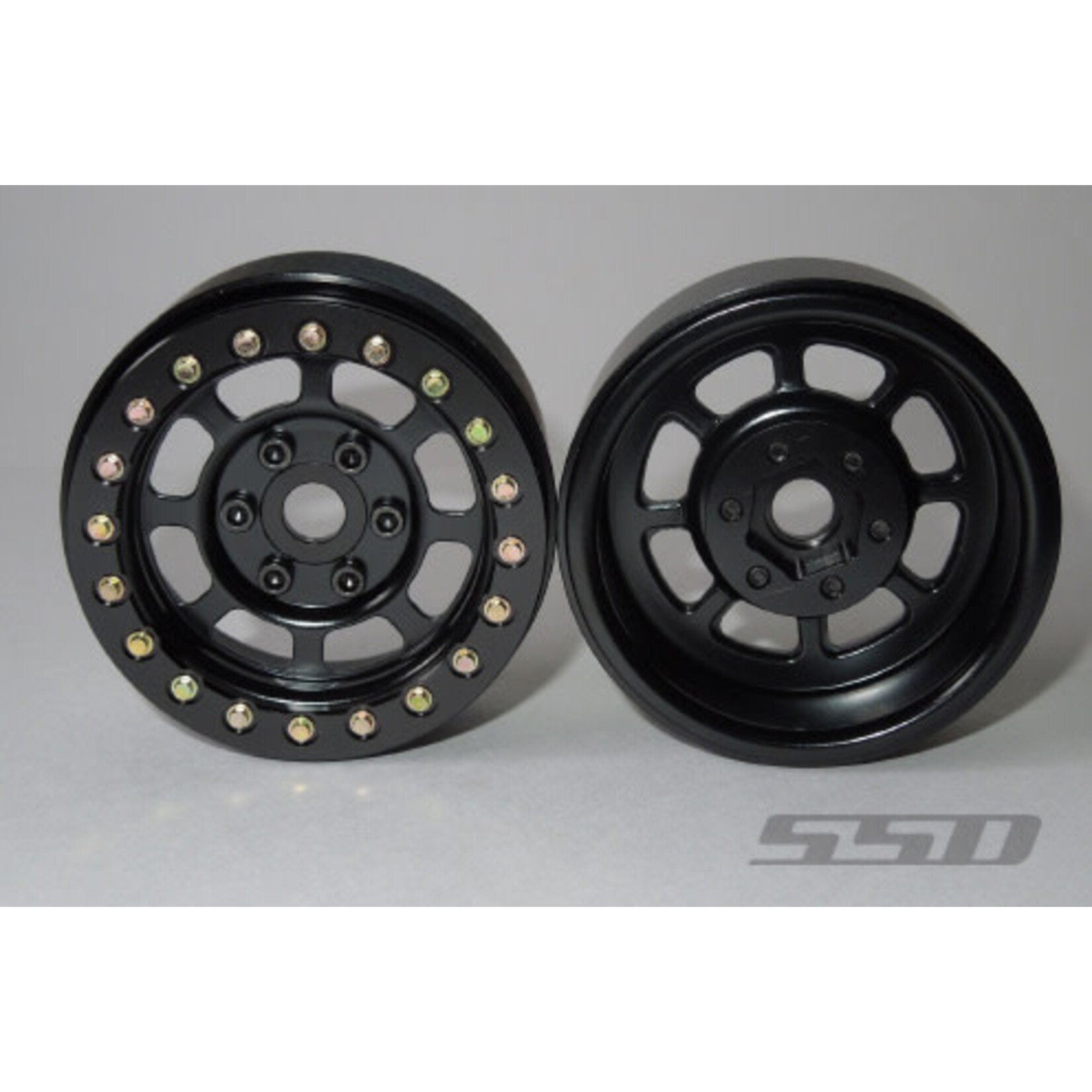 SSD SSD00076 SSD 1.9" Steel Trail Beadlock Wheels (Black) (2)