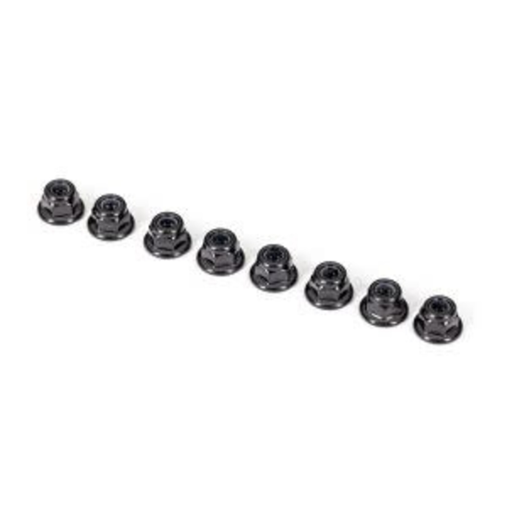 Traxxas TRA2744X Traxxas 3 mm Flanged Nylon Black Locking Nuts (8)