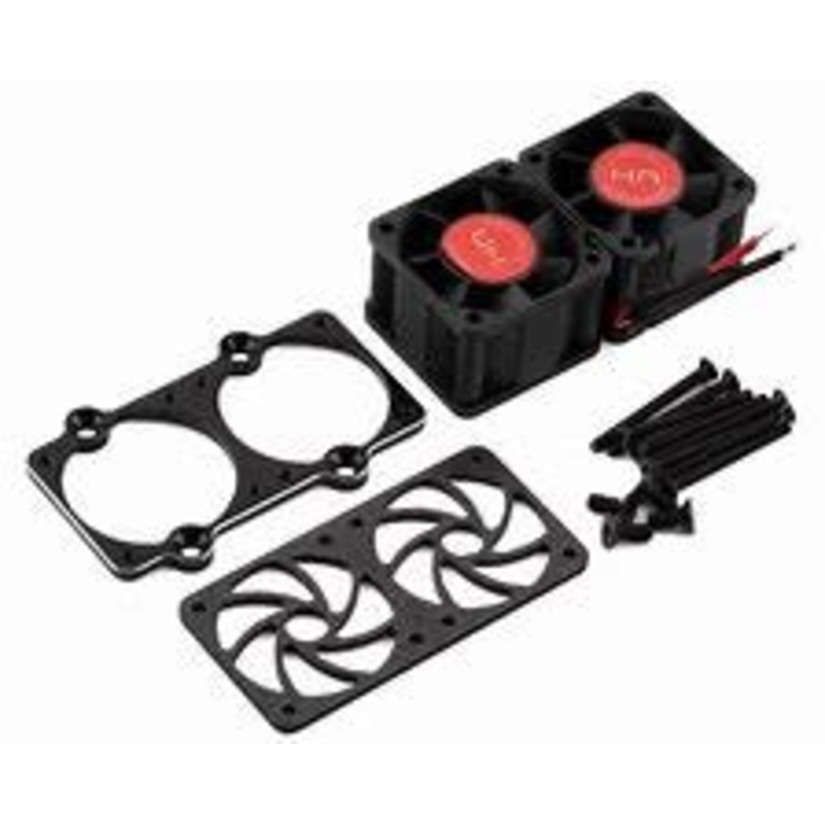 Hot Racing HRAAFE404TTF Hot Racing Kraton/Outcast 8S Twin 40mm Twister Motor Cooling Fan Kit (11.1V)
