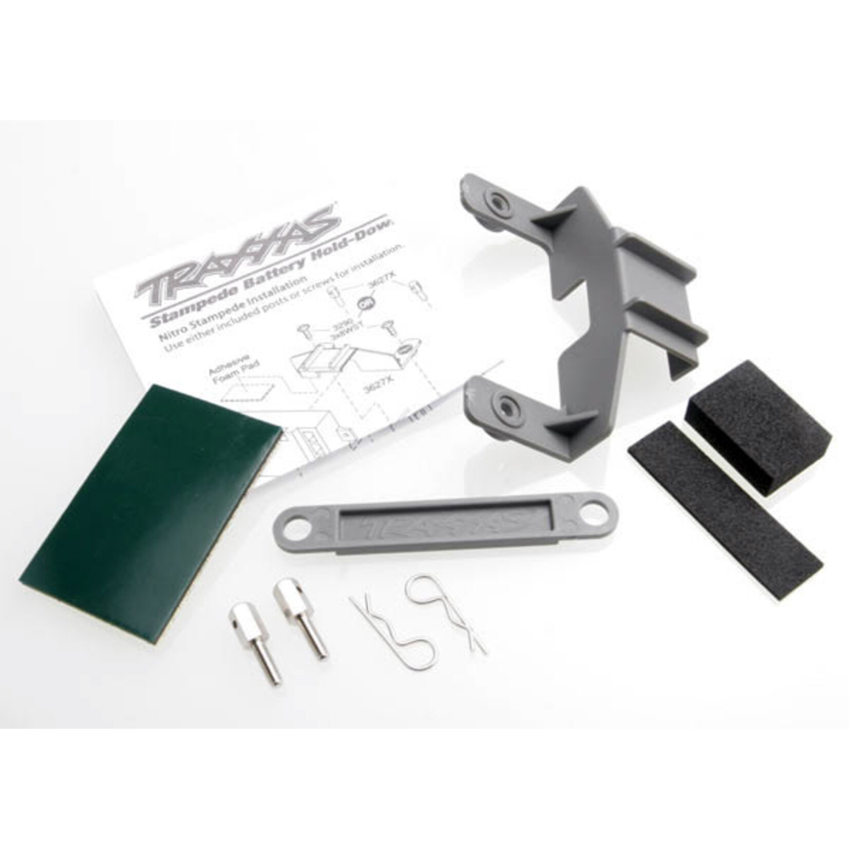 Traxxas TRA3627X Traxxas Gray Battery Hold-Down with Hardware