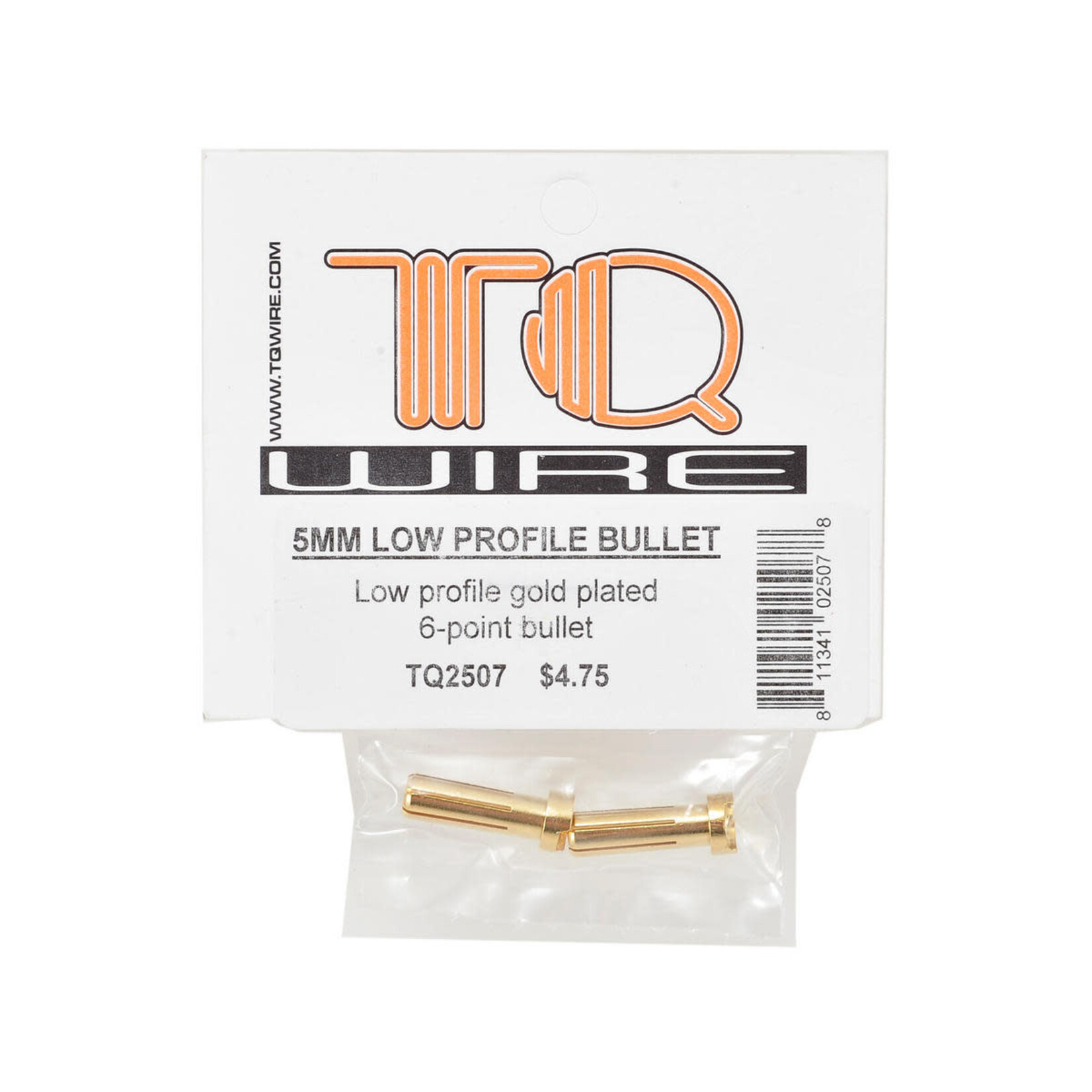 TQ Wire TQW2507 TQ Wire 5mm "Low Profile" Male Bullet Connector (Gold) (2)