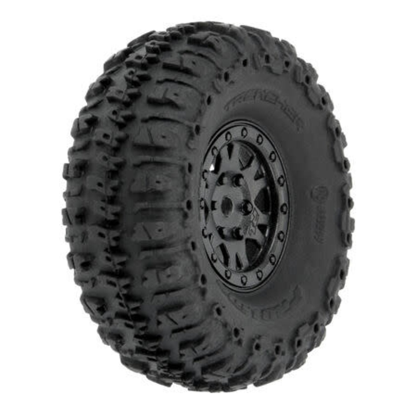 Pro-line Racing PRO1020910 Pro-Line 1/24 Trencher F/R 1.0" Tires Mounted 7mm Black Impulse (4): SCX24