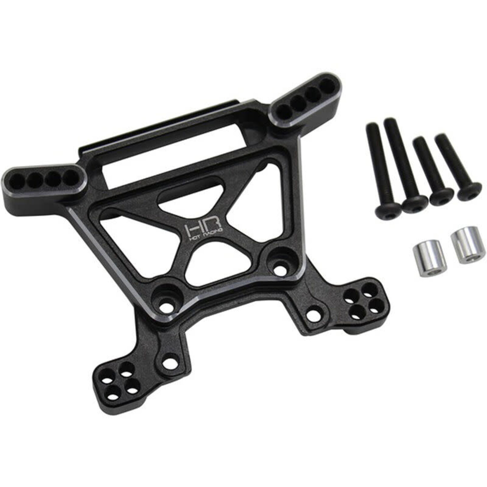 Hot Racing HRARUF2801 Hot Racing Rustler 4X4 Aluminum Front Shock Tower (Black)